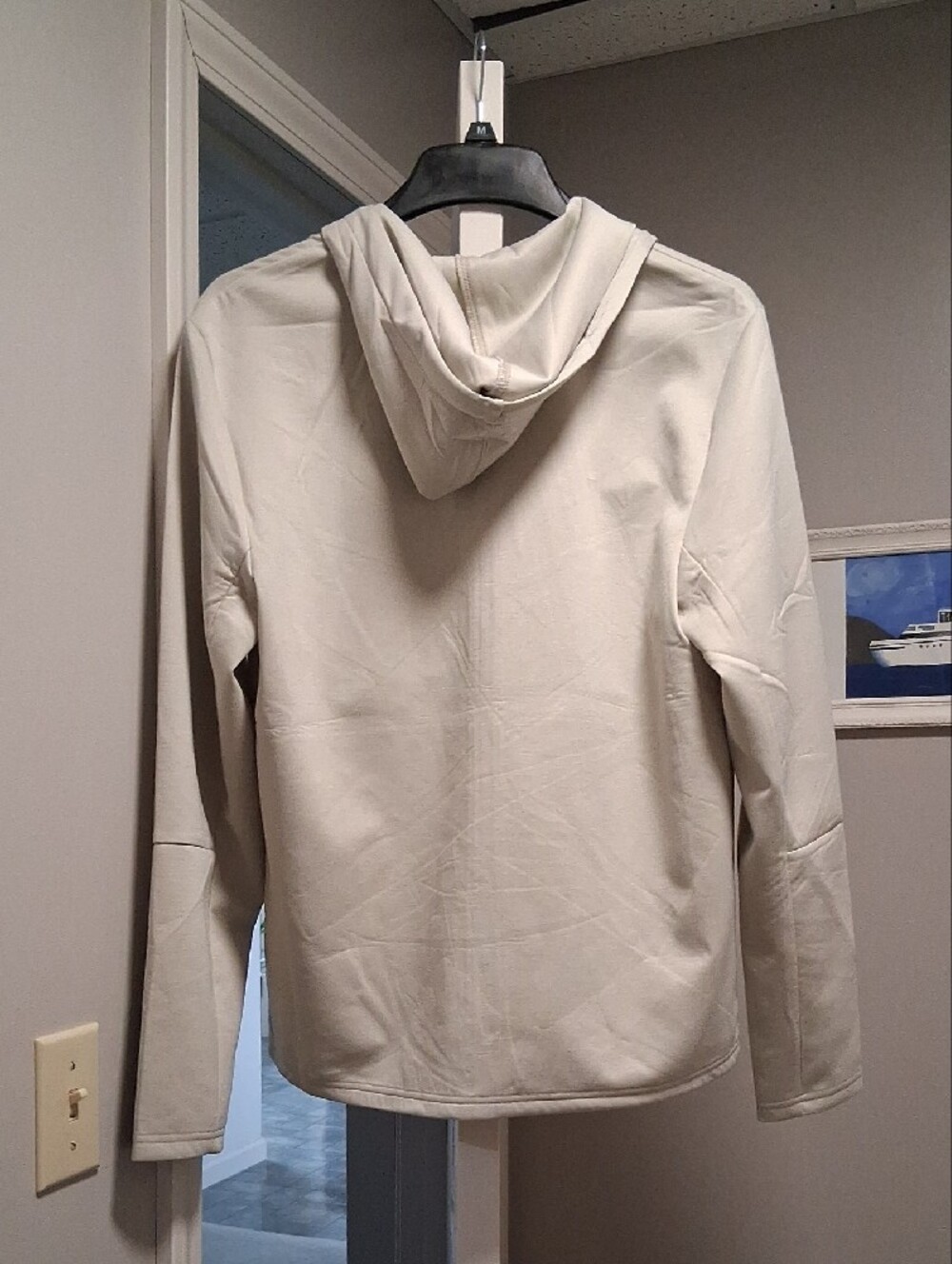 Hurley Bone Zip-Up Hoodie with Black Trim - Picture 7 of 12